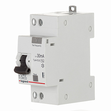 Автомат дифференциальный Legrand RX3 40А 1P+N тип AC 30 мА 6 кА (419403)