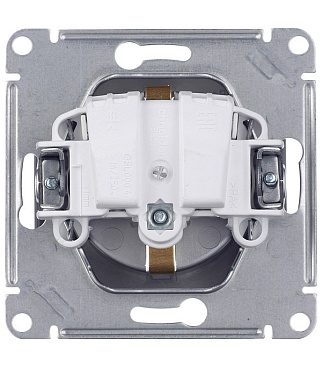 Розетка Systeme Electric Glossa встраиваемая алюминий (GSL000343)
