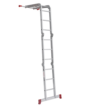 Лестница алюминиевая трансформер четырехсекционная 3 ступени Новая высота бытовая