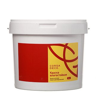 Краска влагостойкая Corsa Deco белая 25 кг