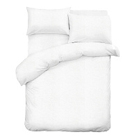 Комплект постельного белья 1,5-спальный сатин Lorikeet Solo белый с простыней 215х260 см