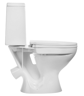 Унитаз-компакт Gesso Home de luxe W102 с косым выпуском с сиденьем пластик белый (9 012 357)