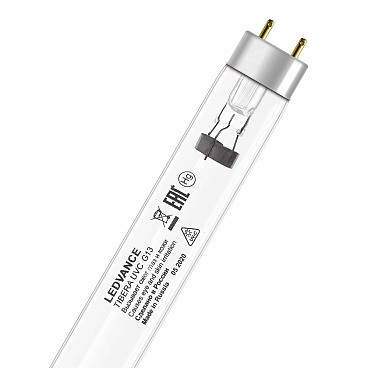 Лампа ультрафиолетовая бактерицидная Ledvance G13 15 Вт 230 В трубка T8 452 мм