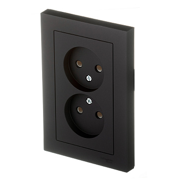 Розетка Systeme Electric AtlasDesign встраиваемая карбон (ATN001020)