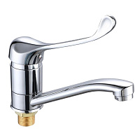 Смеситель для раковины РМС локтевой с поворотным изливом хром (РМС-Л1-004Г-15(R8))