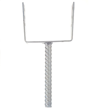 Опора колонны бруса U-образная оцинкованная d19 140х325х120х4 мм