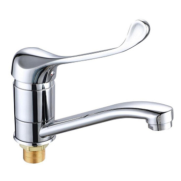 Смеситель для раковины РМС локтевой с поворотным изливом хром (РМС-Л1-004Г-15(R8))