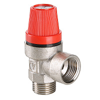 Клапан предохранительный Valtec 1/2 ВН(г) х 1/2 НР(ш) 3 бар для систем отопления 120 °С (VT.496.N.0430)