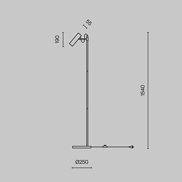 Напольный светильник (торшер) Maytoni MOD129FL-01B
