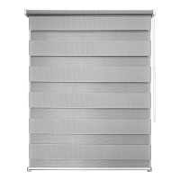 Рулонная штора день-ночь 60х160 см Уют Канзас светло-серая