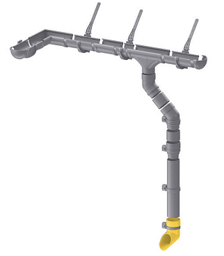 Колено стока Docke Premium пластиковое d85 мм графитовый серый RAL 7024