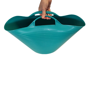 Ведро садовое РВ Пласт 40 л пластиковое гибкое бирюзовое