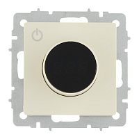 Терморегулятор IEK Brite ТС10-1-БрКр для теплого пола встраиваемый бежевый электронный с индикацией (BR-RT11-K10)