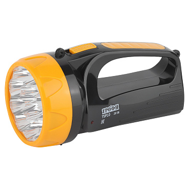 Фонарь прожекторный Трофи TSP10 светодиодный 15 LED 1,5 Вт аккумуляторный Li-Ion 1,5 мАч ударопрочный пластик 2 режима (Б0016537/60188)