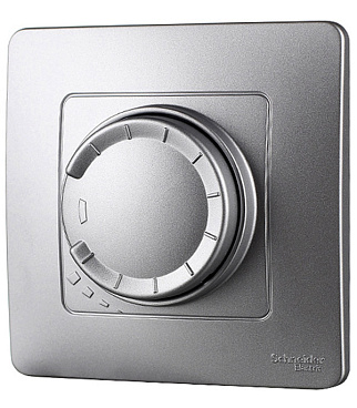 Диммер Systeme Electric Blanca встраиваемый алюминий поворотно-нажимной (BLNSS040013)