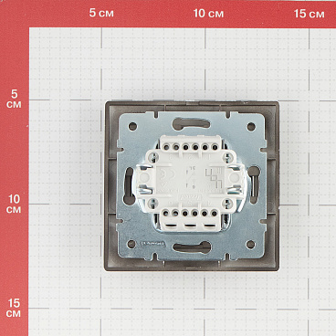 Выключатель Lezard Mira одноклавишный встраиваемый черный бархат (701-4242-100)