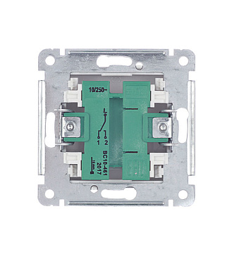 Переключатель Hegel Master одноклавишный встраиваемый серебро (ВС10-461-06)