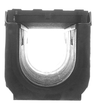 Лоток водоотводный пластиковый 1000х145х155 мм Gidrolica с чугунной решеткой класс D400 (800109D)