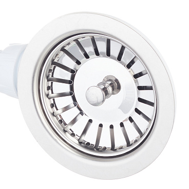 Выпуск для мойки Wirquin 3 1/2 с переливом нержавеющая сталь (30987086)