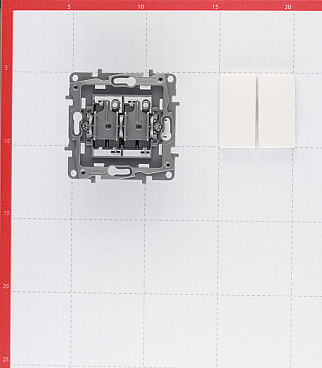 Выключатель Legrand Etika двухклавишный встраиваемый белый (672202)