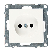 Розетка Legrand Suno встраиваемая белая со шторками (721119)