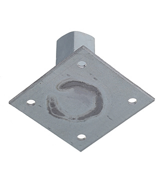 Пластина опорная оцинкованная 60х60х2 мм с гайкой М16