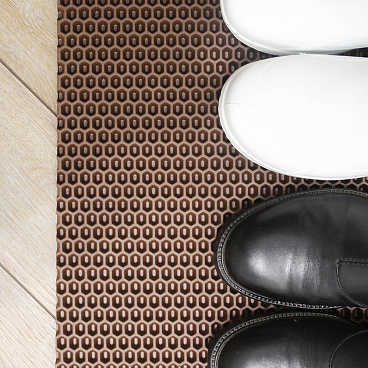 Коврик универсальный Еvaline ЭВА Соты 80х60 см коричневый