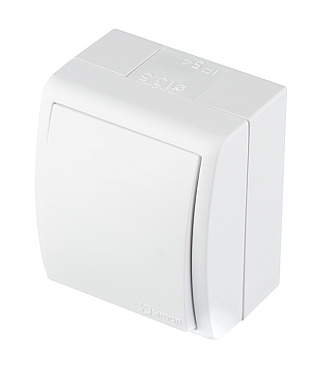 Выключатель Simon 15 Aqua одноклавишный накладной белый (1594101-030)