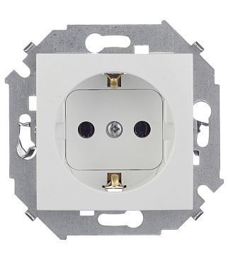 Розетка Simon 15 встраиваемая белая (1591432-030)