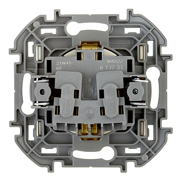 Розетка Legrand Inspiria встраиваемая слоновая кость со шторками (673731)