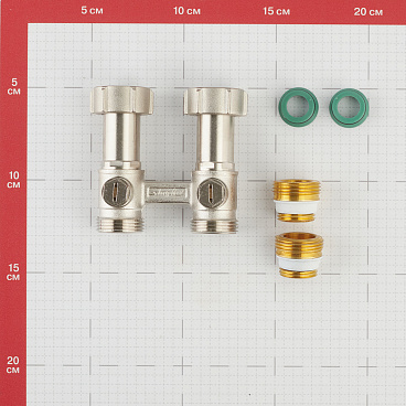 Узел нижнего подключения Simplex DT2/50 3/4 ВР(г) х 3/4 НР(ш) ЕК для радиатора (F10084)
