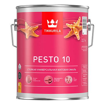 Эмаль алкидная Tikkurila/Tikkivala Pesto 10 база С матовая 2,7 л