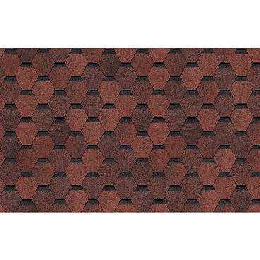 Черепица гибкая Docke Eurasia Шестигранник красная 3 кв.м