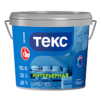 Краска интерьерная Текс Профи база А белая 4,5 л