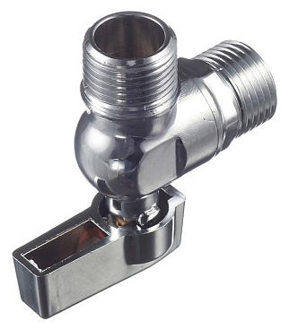 Кран шаровой латунный Valtec 1/2 НР(ш) х 1/2 НР(ш) к бытовой технике мини угловой (VT.392.N.04)