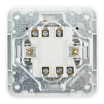 Переключатель Makel Mimoza двухклавишный встраиваемый белый (12026)