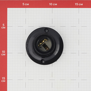 Патрон для лампы E27 Svet карболитовый IP20 потолочный (1011-00070)