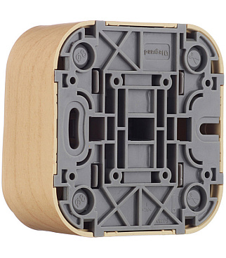 Выключатель Legrand Quteo двухклавишный накладной дерево (782262)