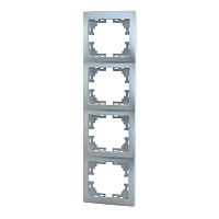 Рамка Lezard Mira четырехместная металл серый (701-1000-154)