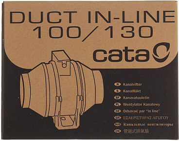 Вентилятор канальный центробежный Cata Duct In Line 195х165 мм d100 мм слоновая кость