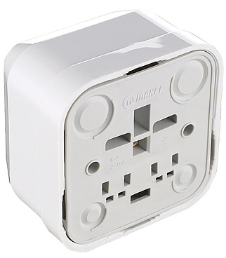 Розетка Makel Siva Ustu накладная белая (45108)