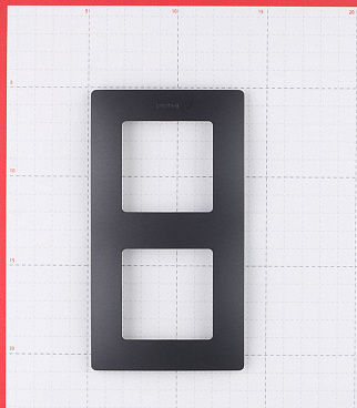 Рамка Legrand Etika двухместная антрацит (672582)