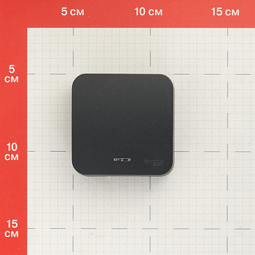 Выключатель Systeme Electric Blanca одноклавишный накладной антрацит с подсветкой (BLNVA101116)