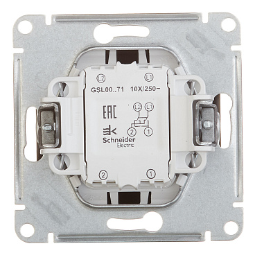 Переключатель Systeme Electric Glossa одноклавишный встраиваемый антрацит (GSL000771)