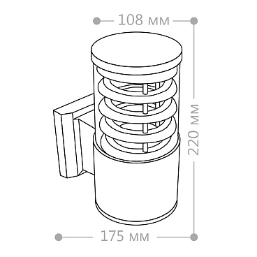 Светильник садово-парковый настенный Feron Техно черный E27 60 Вт IP54 (06300)
