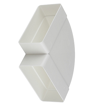 Колено горизонтальное пластиковое для плоских воздуховодов 55х110 мм 90°