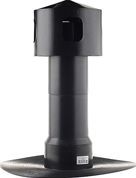 Аэратор точечный Поливент Премиум Ultra-110 d110 мм для плоской кровли черный