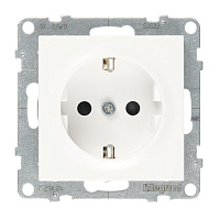 Розетка Legrand Suno встраиваемая белая со шторками (721124)
