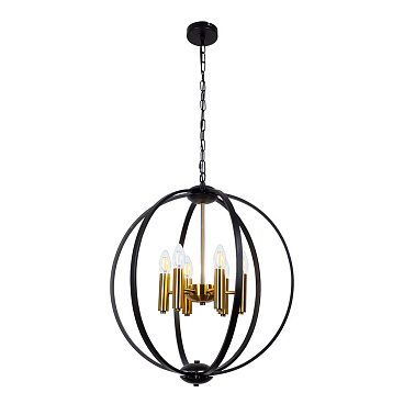 Люстра подвесная Arte Lamp Castula E14 360 Вт 16 кв.м (A7013SP-6BK)