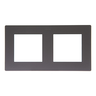 Рамка Simon 24 Harmonie двухместная графит (2400620-038)